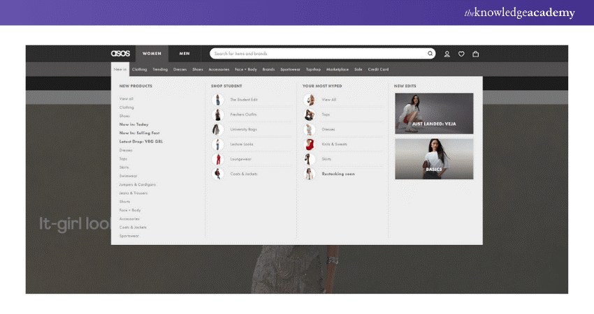 ASOS’ Website Design