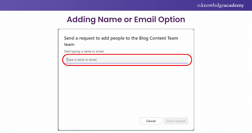 Adding name or Email Option