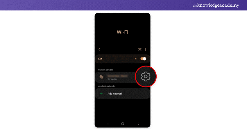 Android’s Wi-Fi Network settings Option