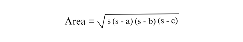 Area of Isosceles Triangle Using Heron's Formula