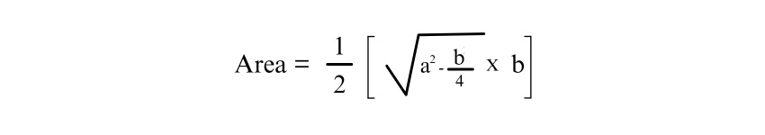 Area of Isosceles Triangle Using Sides