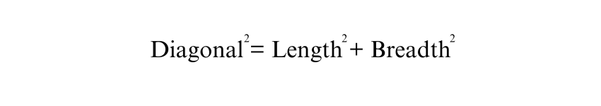 Area of Rectangle using Diagonal