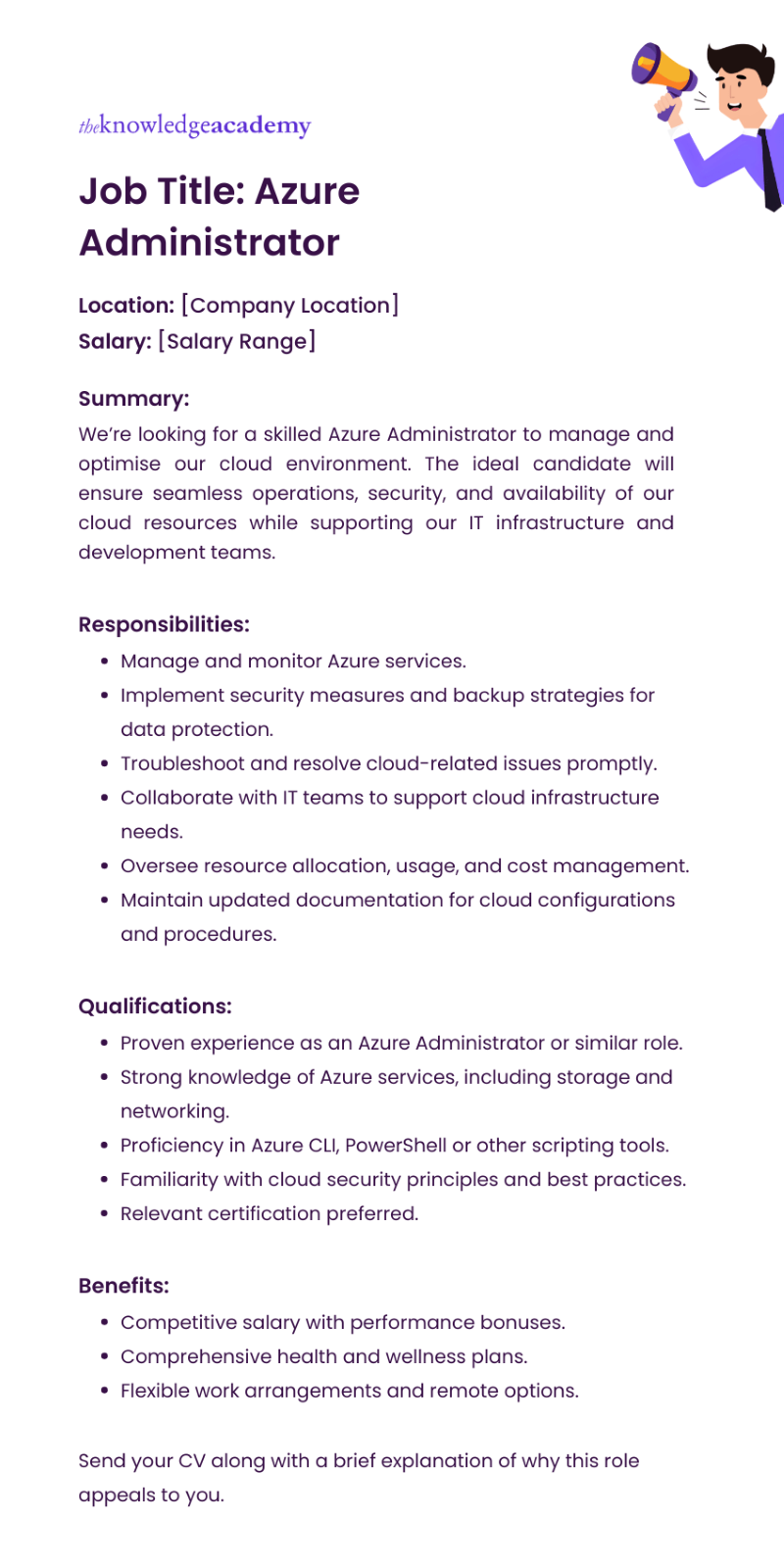 Azure Administrator Job Description Template