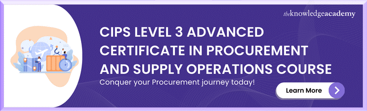 CIPS Level 3 Advanced Certificate In Procurement And Supply Operations Course