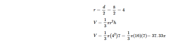 Calculating Volume Using Diameter 