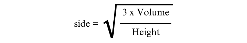 Calculating the Base Length Given the Volume 