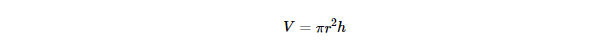 Calculating the Volume of a Right Circular Cylinder 