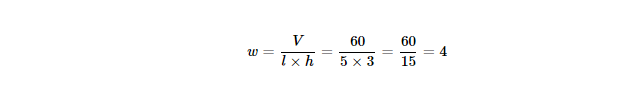 Calculating the Width of a Cuboid given its Volume