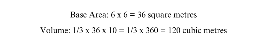 Calculating the volume of a Square Pyramid with a Given Height