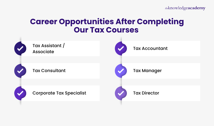 Career Opportunities After Completing Our Tax Courses Career Opportunities After Completing Our Tax Courses