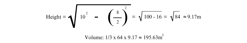 Computing the Volume of a Square Pyramid without Given Perpendicular Height