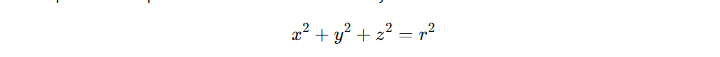 Consider a Sphere of radius r Centred at the Origin