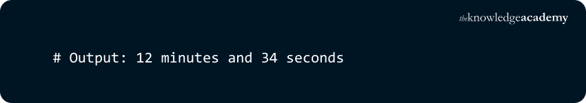 Converting Seconds to Minutes and Seconds Output