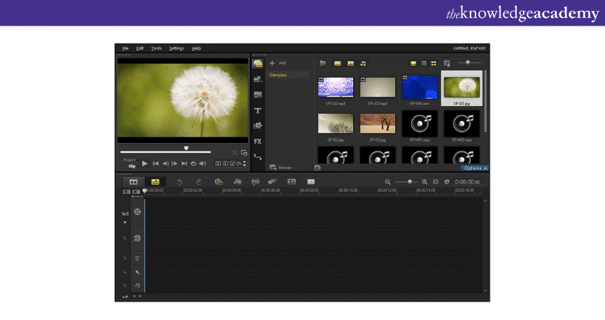 Corel Videostudio: user interface