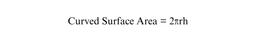 Curved Surface Area Formula