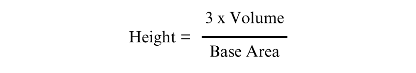 Determining the Height Given the Volume