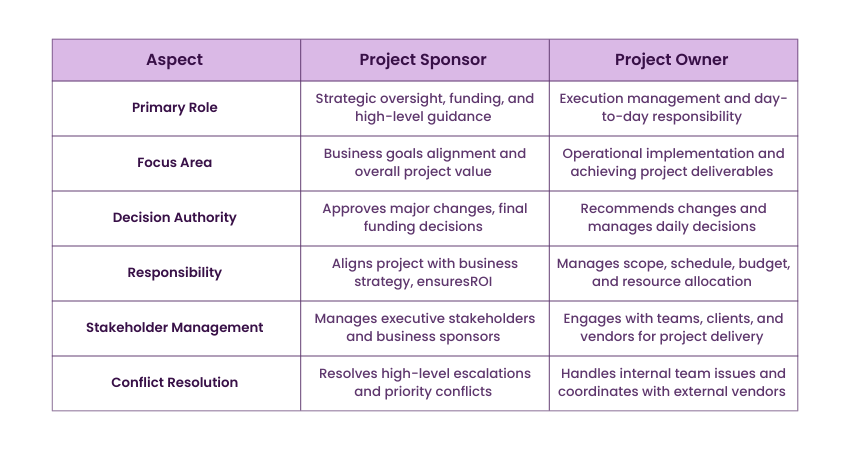 Differences Between Project Sponsor and Project Owner