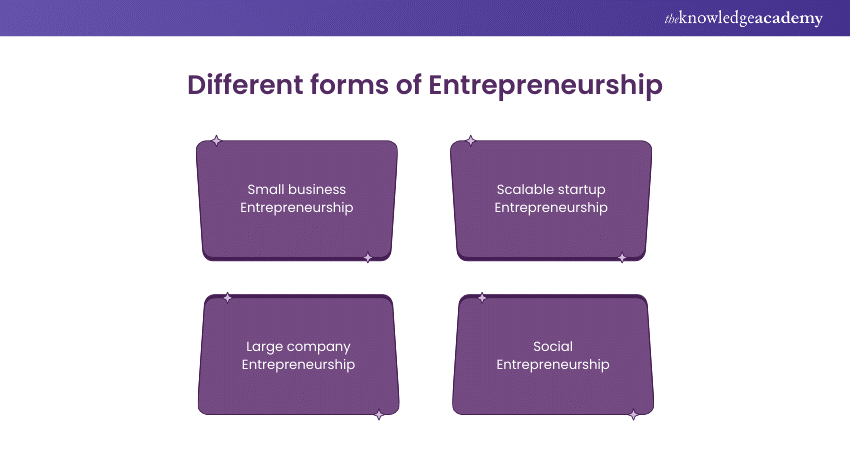 Different forms of Entrepreneurship