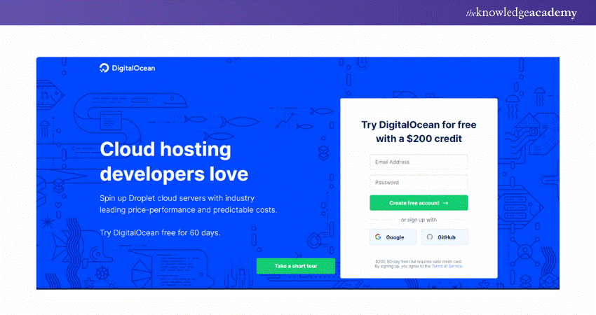 DigitalOcean dashboard