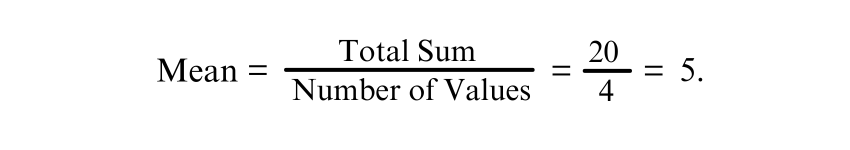 Divide the Total by the Number of Values