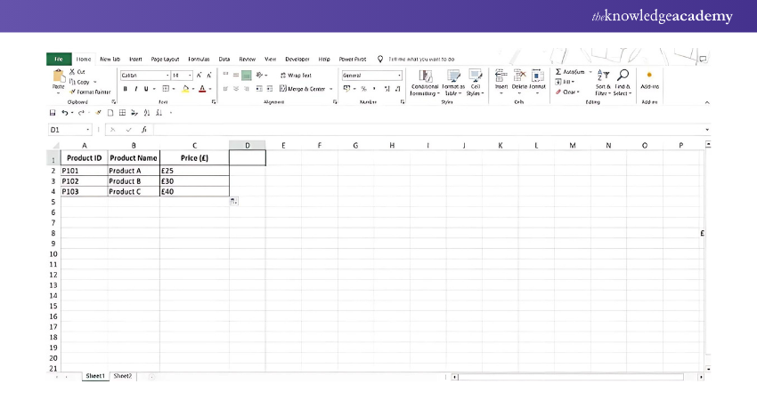 Drag to fill the remaining cells