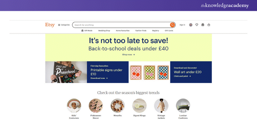 Etsy’s Website Design