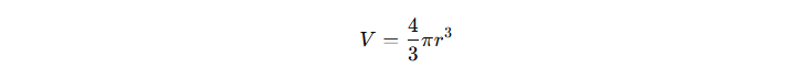 Example for Volume of a Sphere 