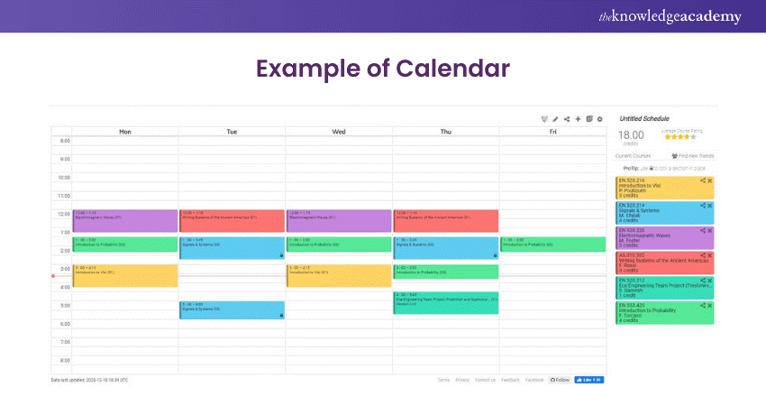 Example of Calendar 