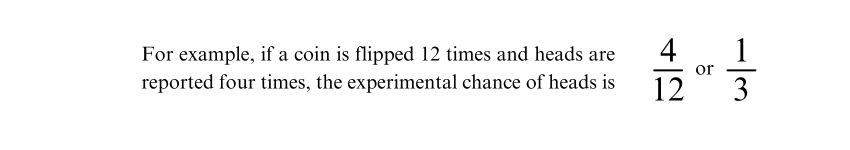 Example of Experimental Probability