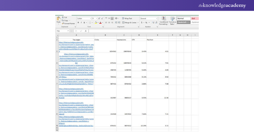 Fill out a set of rows and columns with your data