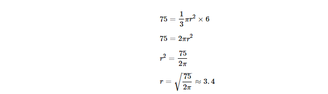 Finding Radius Given Volume 