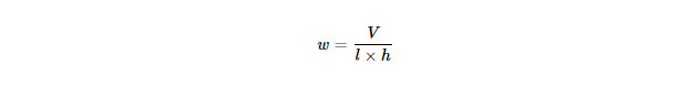 Finding the Width of a Cuboid Given Its Volume  