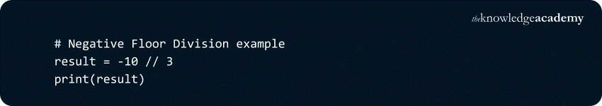 Floor Division with Negative Integer