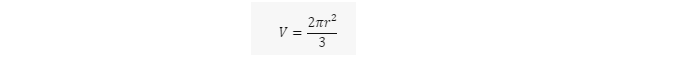 Formula for the Volume