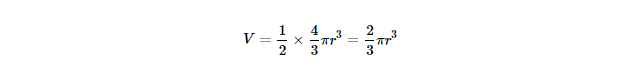 Formula of the hemisphere is approximately 