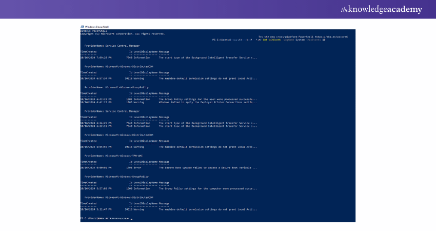 Get-WinEvent PowerShell Command