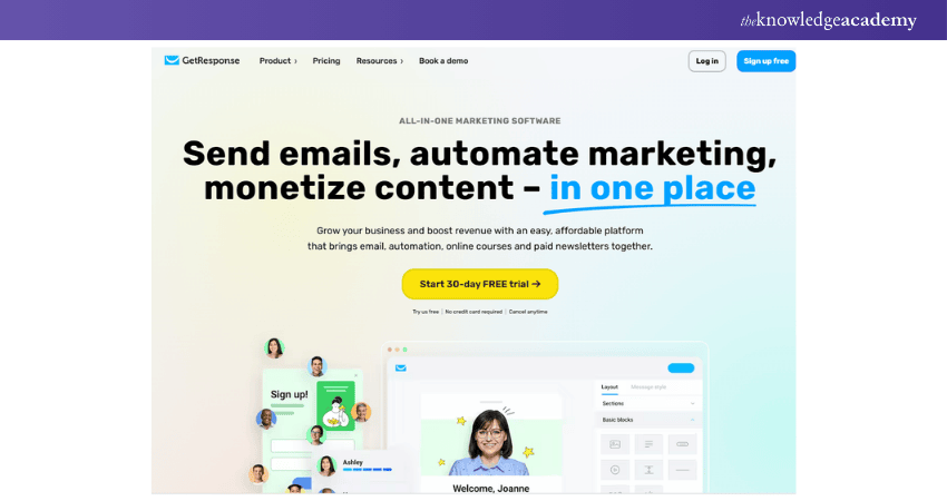 Image showing GetResponse Landing Page