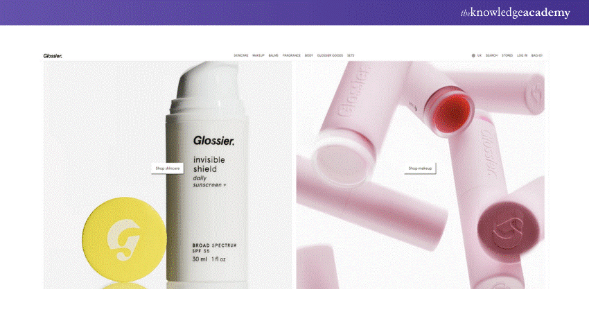 Glossier’s Website Design