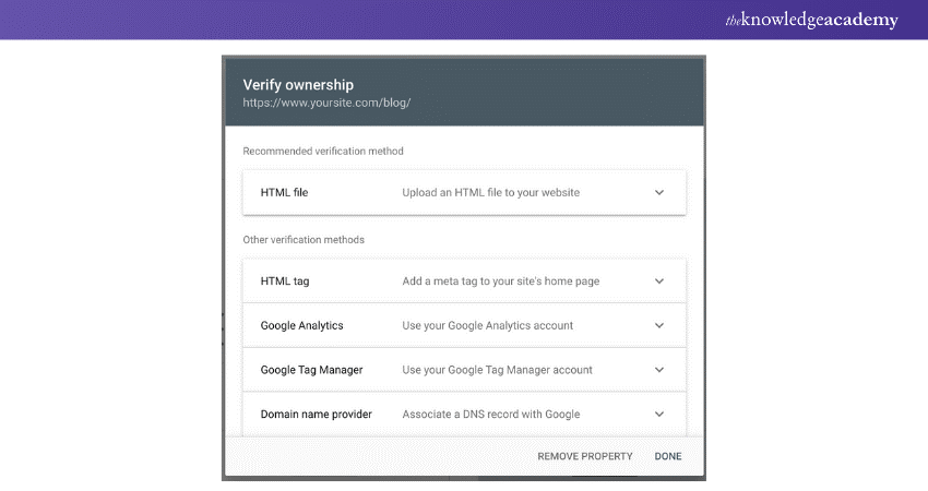 Google Search Console: Verify Site Ownership