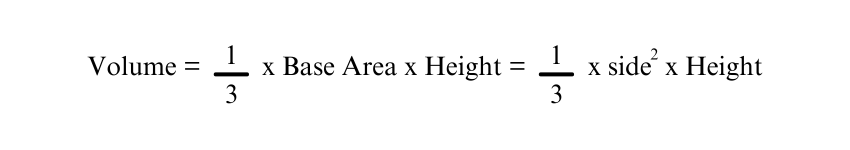 How to Calculate the Volume of a Square Based Pyramid