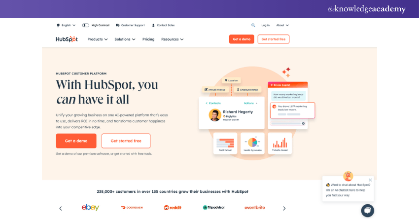 Image showing HubSpot Landing Page