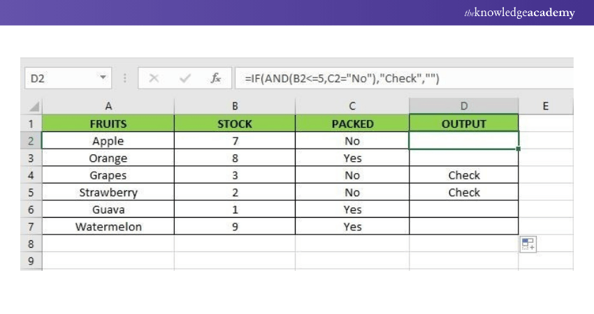 IF combined with AND OR