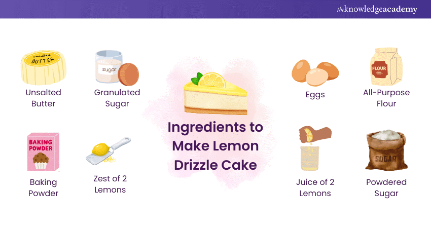 Ingredients to Make Lemon Drizzle Cake 