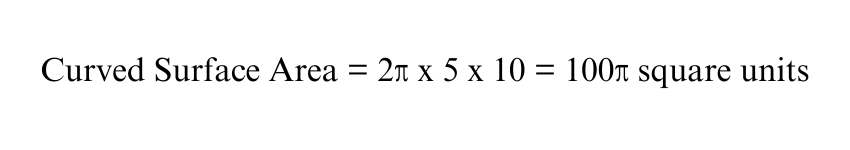 Curved Surface Area Calculation Example