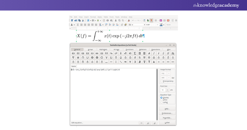 TexMaths LibreOffice Extension