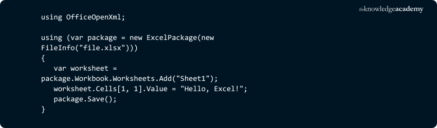 MS Excel file in C without installing MS Office