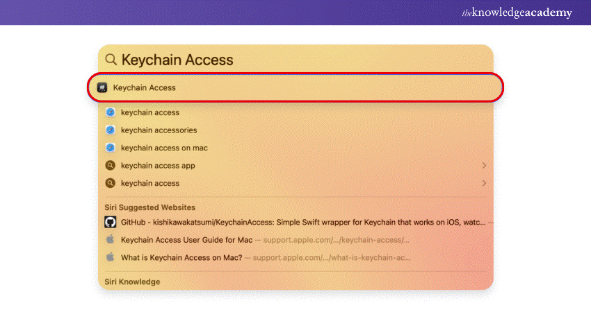 Mac’s Keychain Access Option