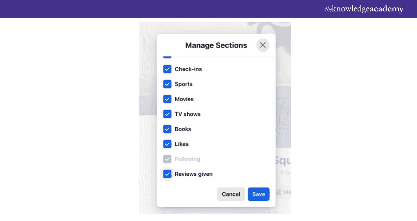 Manage Sections