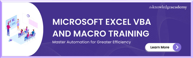 Microsoft Excel VBA And Macro Training