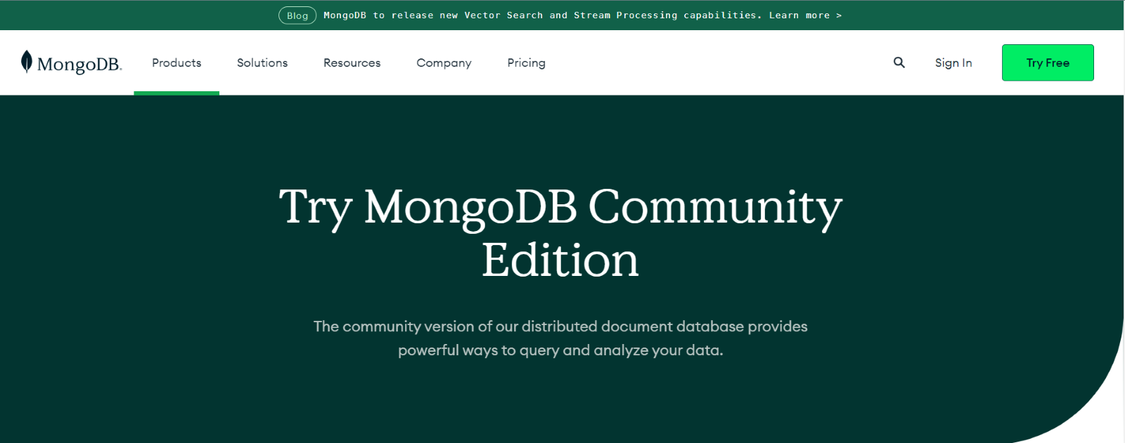 MongoDB download page